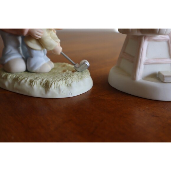 Lot Precious Moments Nobody's Perfect & You Always Stand Behind Me Golf Figurine - Picture 10 of 11